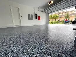 Plancher d'époxy flakes